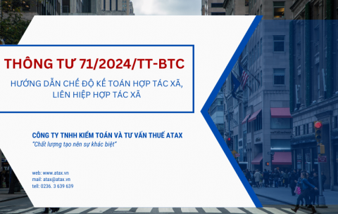 指导合作社和联合合作社会计制度的第 71/2024/TT-BTC 号通知