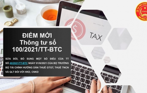 Cục thuế Hà Nội giới thiệu những điểm mới Thông tư 100/2021/TT-BTC sửa đổi, bổ sung một số điều của Thông tư 40/2021/TT-BTC